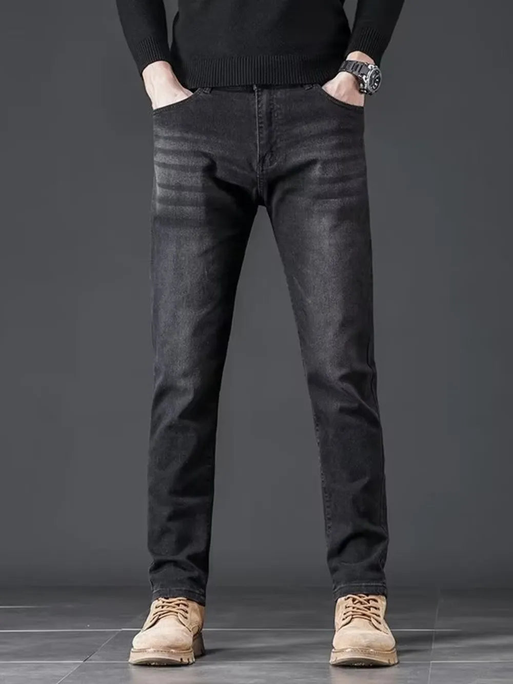 The Hudson Slim Fit Wash Jeans
