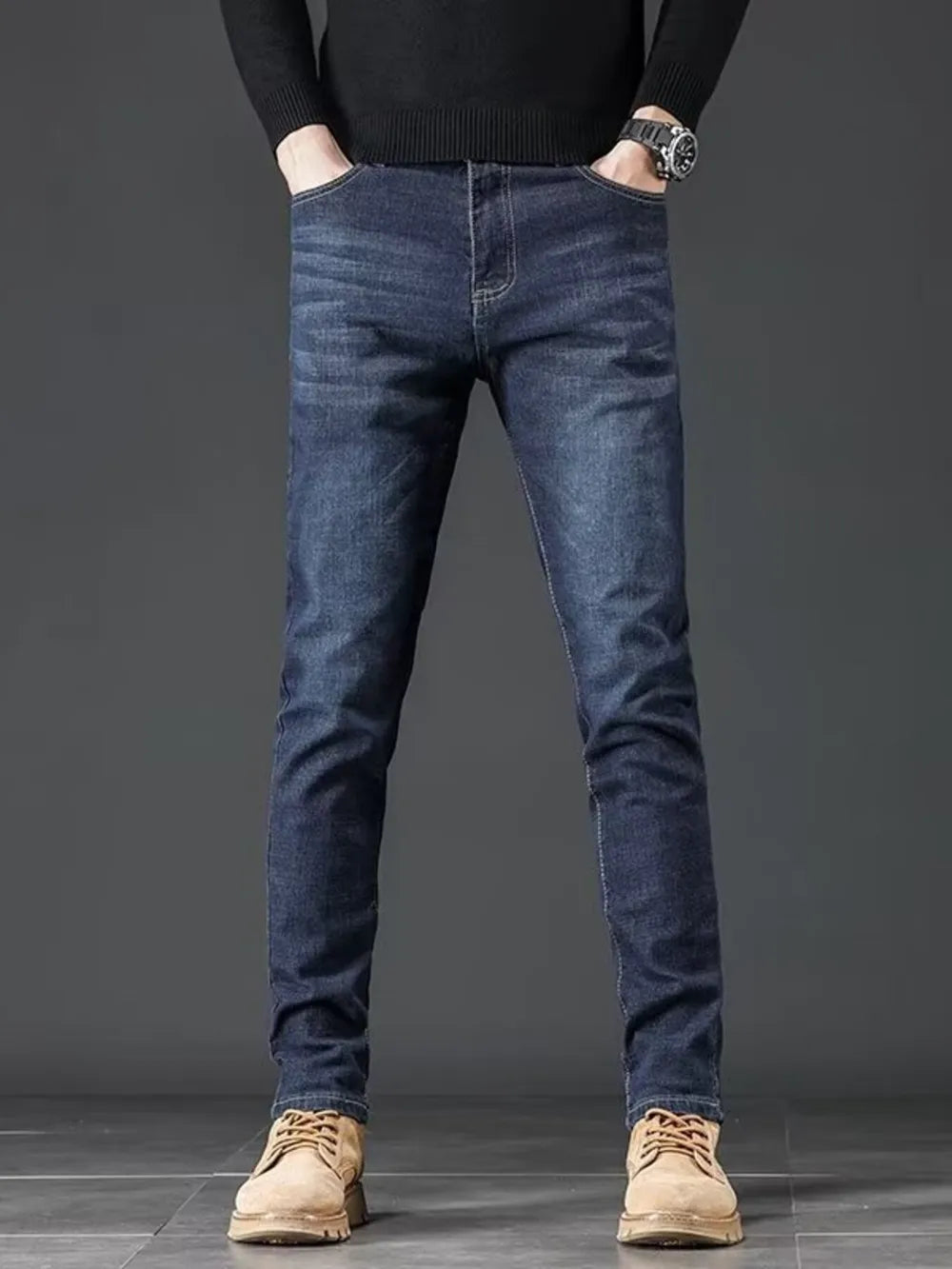 The Hudson Slim Fit Wash Jeans