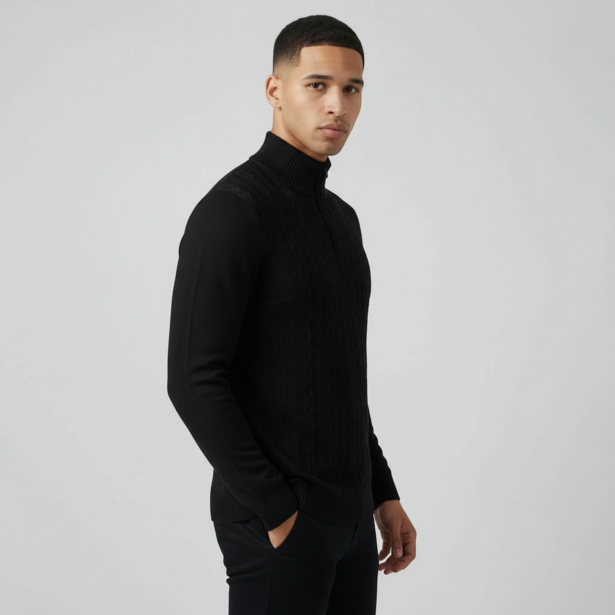 The Mercer Textured Turtleneck