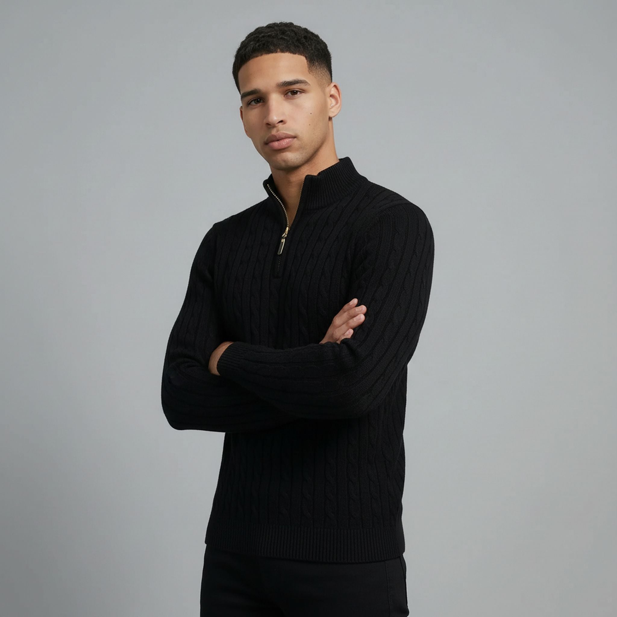 The Mercer Slim Cable Half-Zip