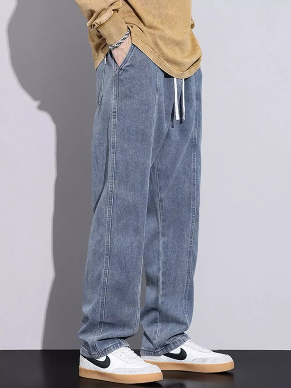 The Nomad Drawstring Denim Jeans